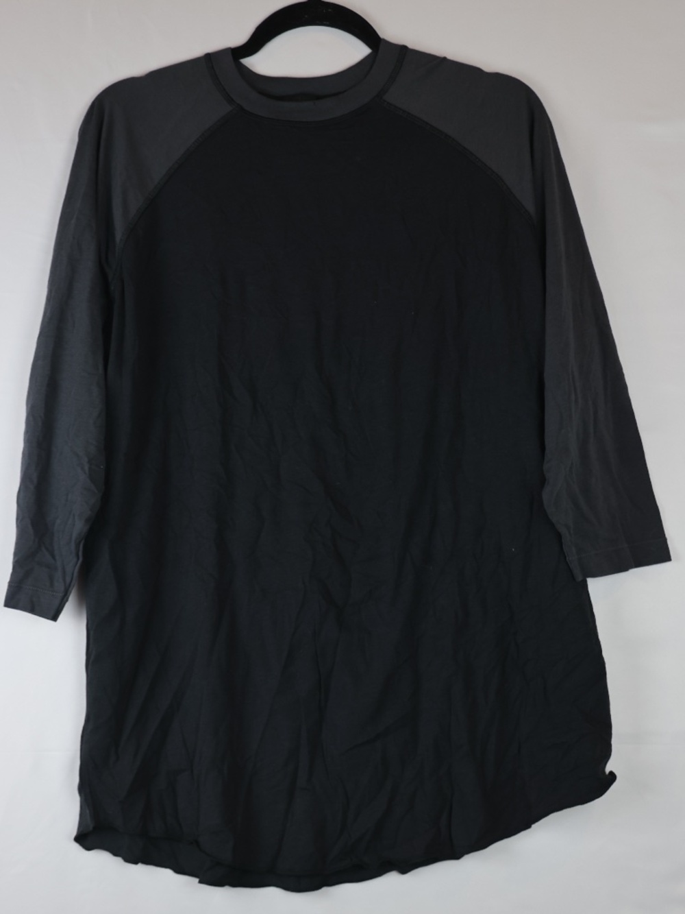 SKIMS Black Two-Tone Raglan Long Sleeve Tunic